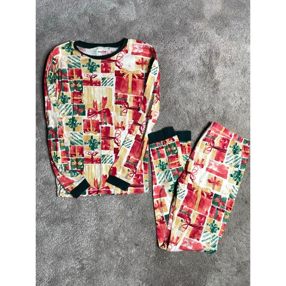 Burts Bees Kids Size 12 Unisex 2 Piece Pajamas Christmas Presents Boxes - Picture 1 of 3
